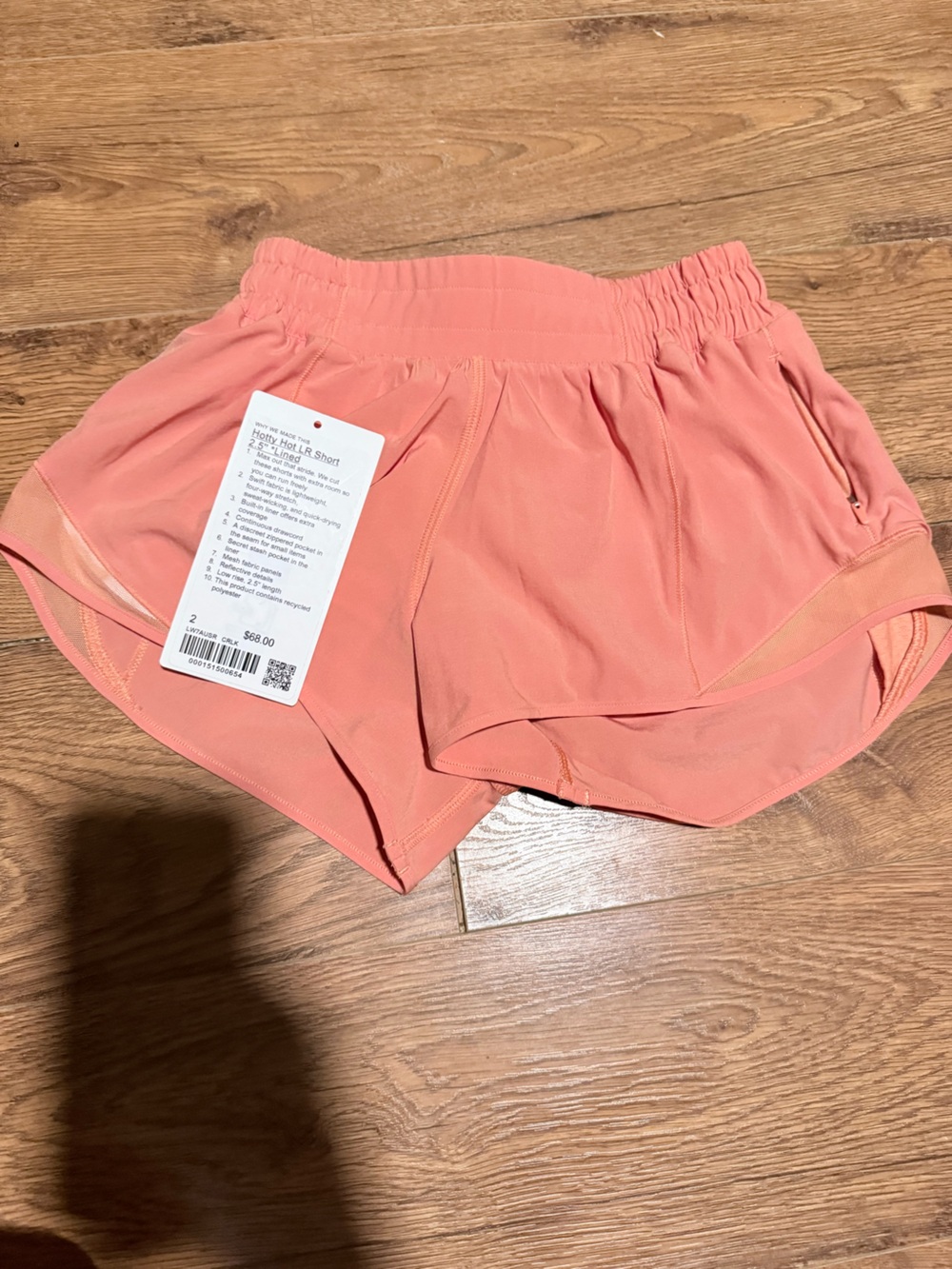 lululemon athletica Coral Pink Tempo Running Shorts